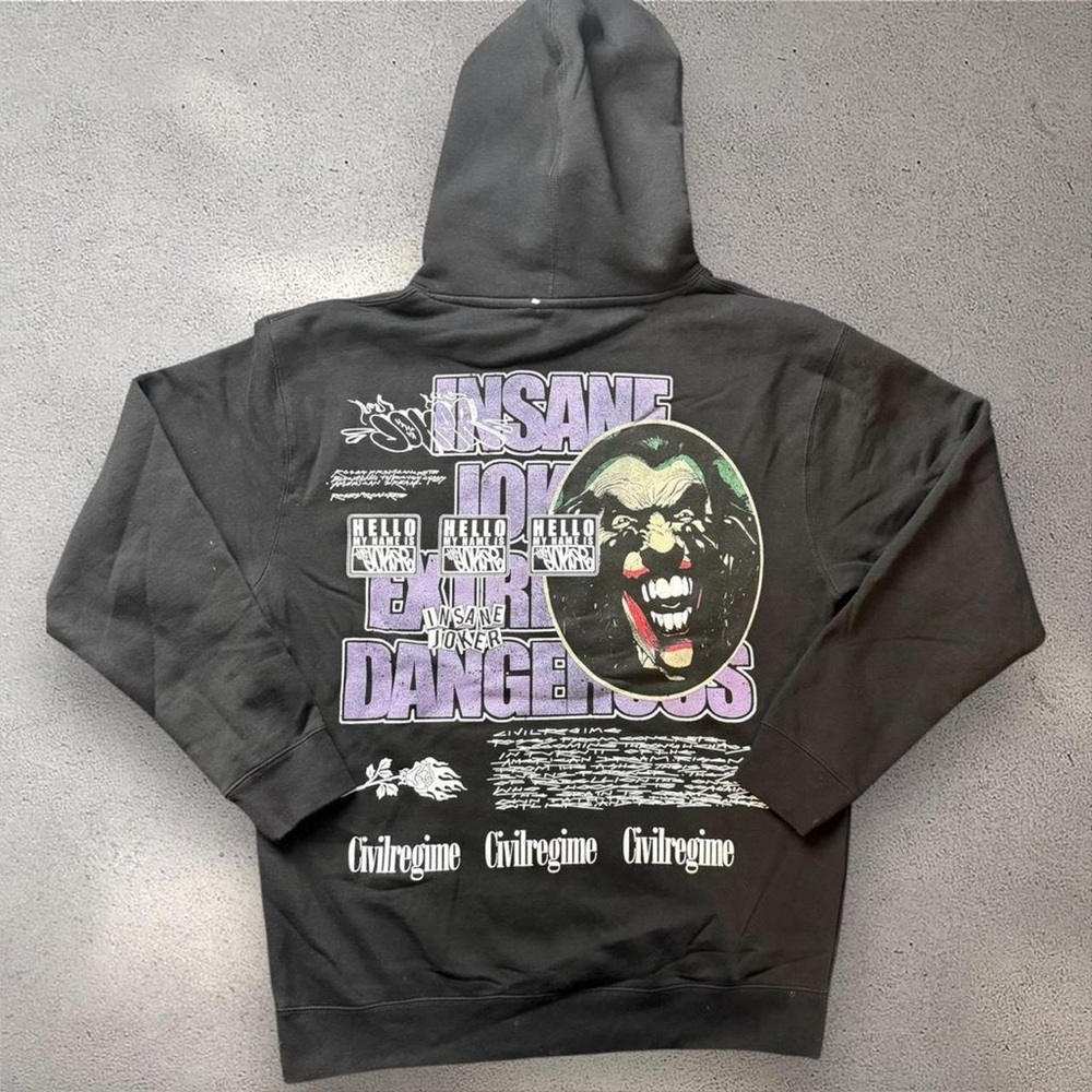 Civil Regime x DC Joker Hoodie Mens Large‎ Unisex Batman Hoodie